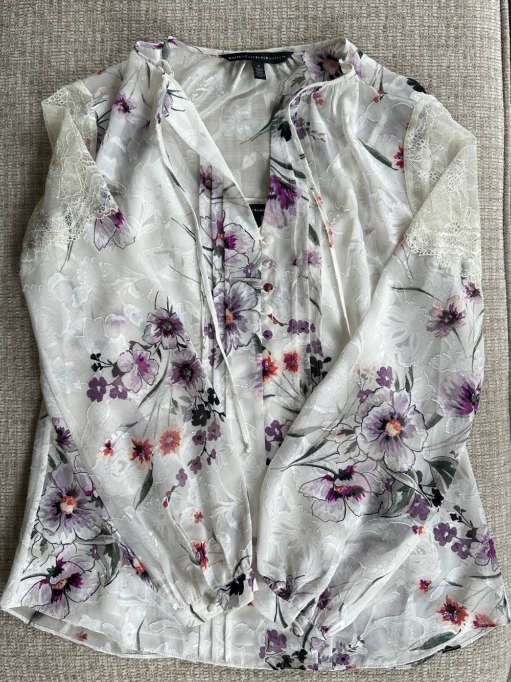 WHBM Floral Blouse